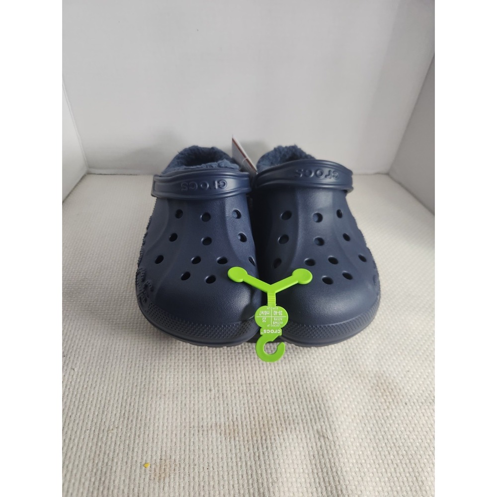 NWOT Baya Sherpa Lined Crocs Clog Relaxed Fit Navy Men's 7‎ Womens 9 Authentic